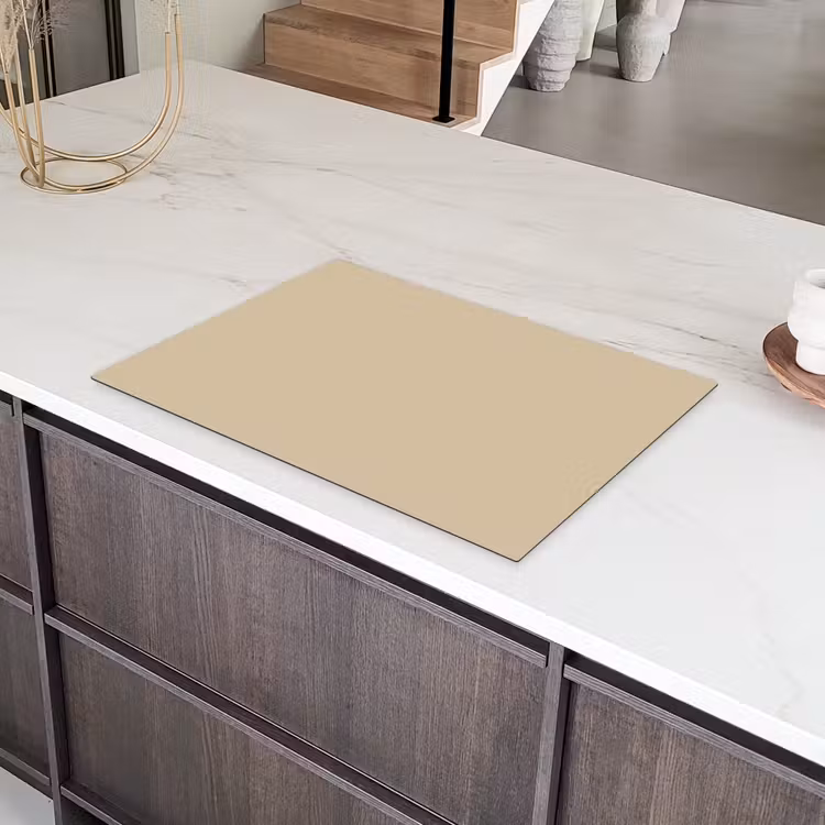 Warm - Sand - Nude Inductie beschermer vinyl 3mm klein 276 -sfeer8