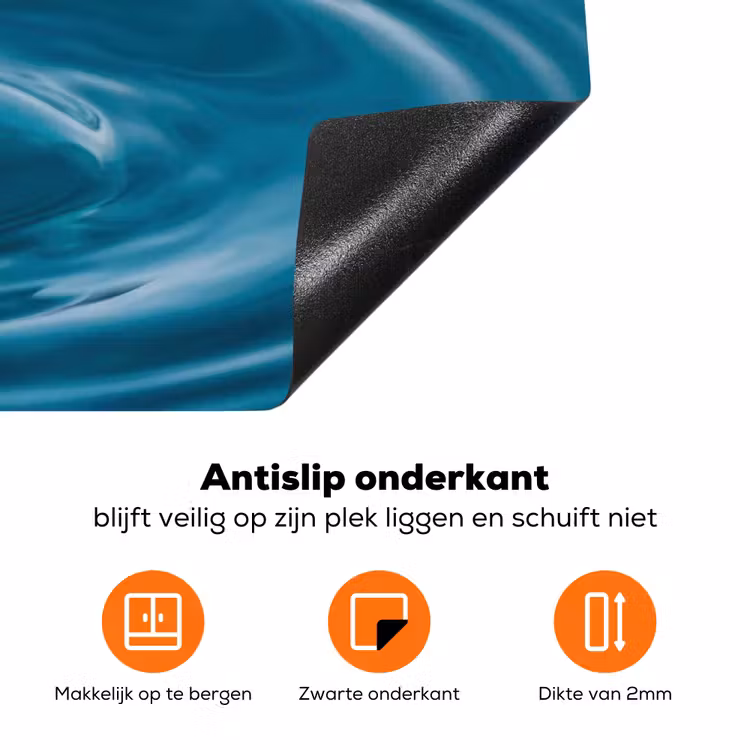 Waterdruppel - Water - Oppervlakte Inductie beschermer vinyl 3mm klein -zzzzzzz-td-onderkant