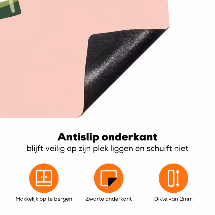 Watermeloen - Ijsje - Pitjes - Rood Inductie beschermer vinyl 3mm klein -zzzzzzz-td-onderkant