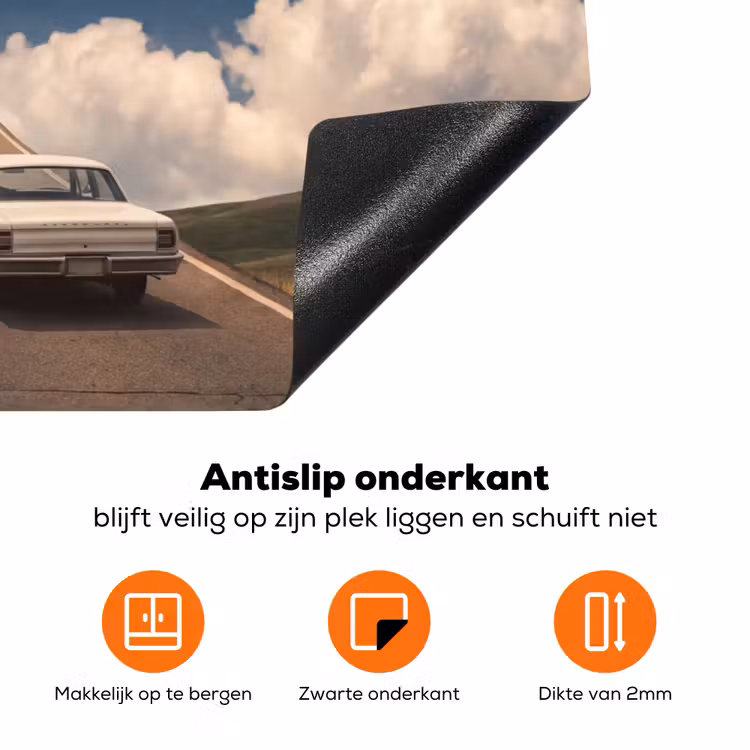 Inductiebeschermer - Weg - Maan - Nacht - Weg - Maan - Nacht Inductie beschermer vinyl 3mm klein