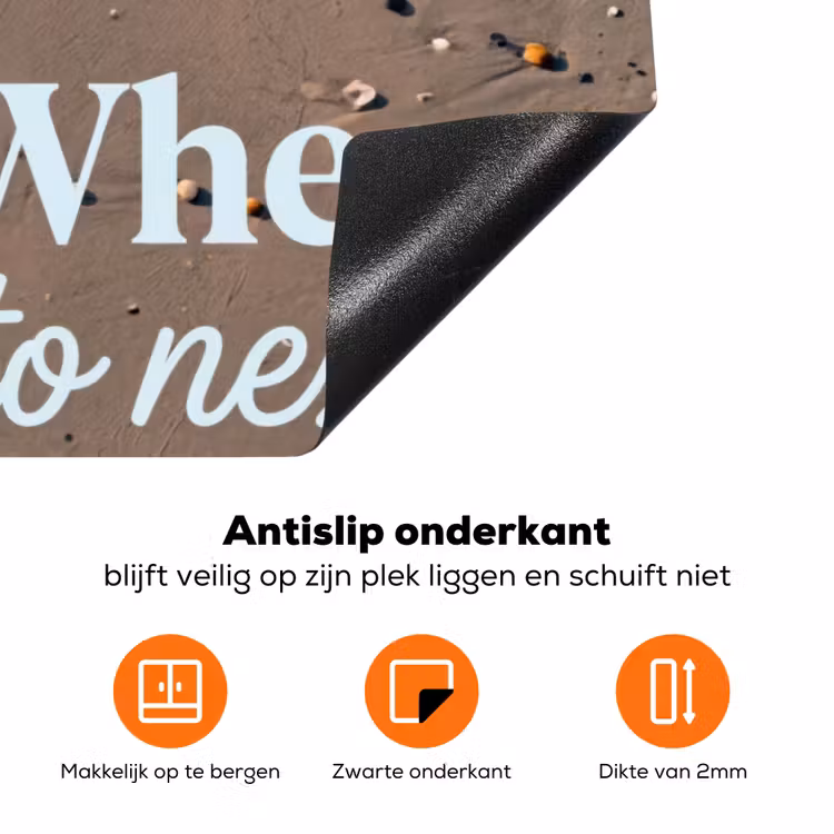 Where to next - Strand - Voetstappen Inductie beschermer vinyl 3mm klein -zzzzzzz-td-onderkant