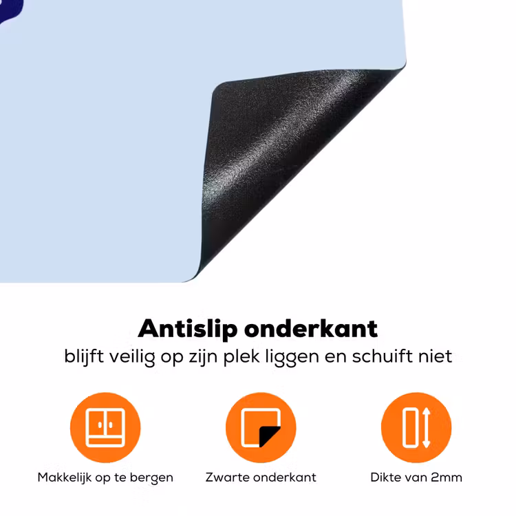 Why not - Blauw - Licht blauw - Quote Inductie beschermer vinyl 3mm klein -zzzzzzz-td-onderkant
