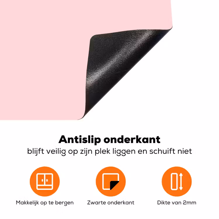 Why not - Bliksem - Roze Inductie beschermer vinyl 3mm klein -zzzzzzz-td-onderkant