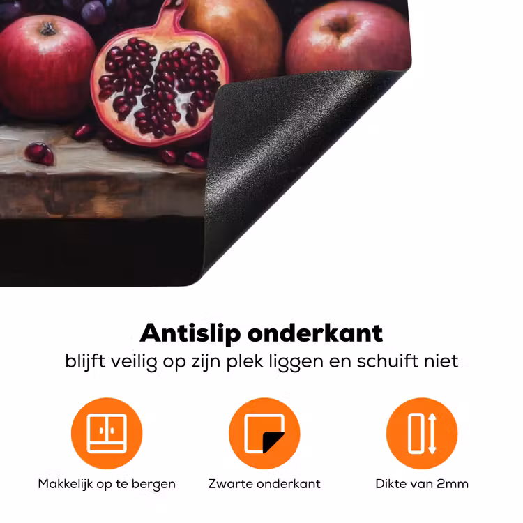 Wijn - Fruit - Stilleven Inductie beschermer vinyl 3mm klein -zzzzzzz-td-onderkant