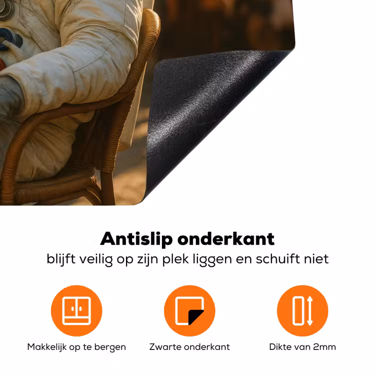 Wijn - Rood - Terras - Koffie Inductie beschermer vinyl 3mm klein -zzzzzzz-td-onderkant