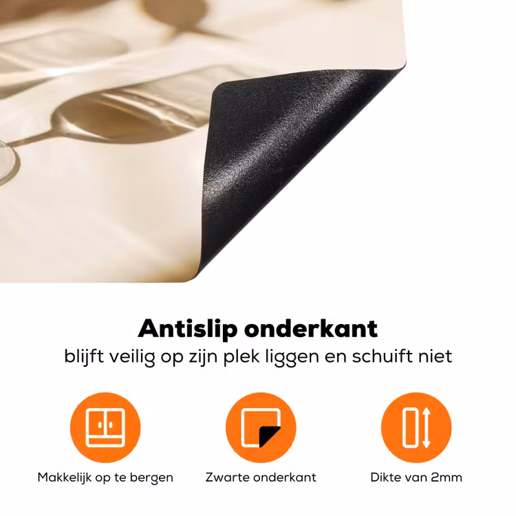 Wijn - Wijnglazen - Wit Inductie beschermer vinyl 3mm klein -zzzzzzz-td-onderkant