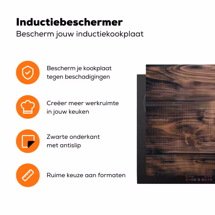 Winter - Houtlook - Stilleven Inductie beschermer vinyl 3mm klein -zzzzzzz-td-ups