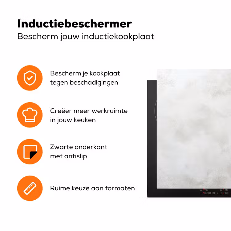 Winter - Kerst - Specerijen - Wit Inductie beschermer vinyl 3mm klein -zzzzzzz-td-ups