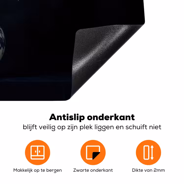 Wit - Bloemen - Tulpen - Vaas Inductie beschermer vinyl 3mm klein -zzzzzzz-td-onderkant