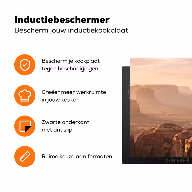 Woestijn - Landschap - Natuur Inductie beschermer vinyl 3mm klein -zzzzzzz-td-ups