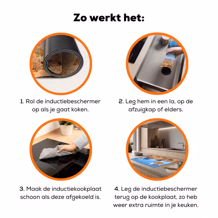 Inductiebeschermer - Woestijn - Spiegelbal - Kunst - Woestijn - Spiegelbal - Kunst Inductie beschermer vinyl 3mm klein