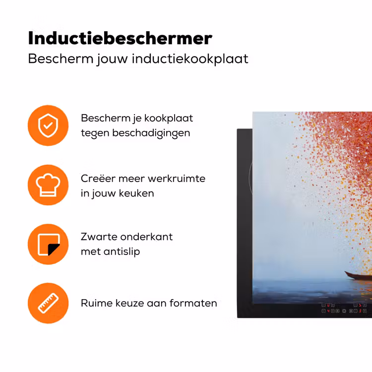 Wolk - Confetti - Boot - Wateroppervlakte Inductie beschermer vinyl 3mm klein -zzzzzzz-td-ups