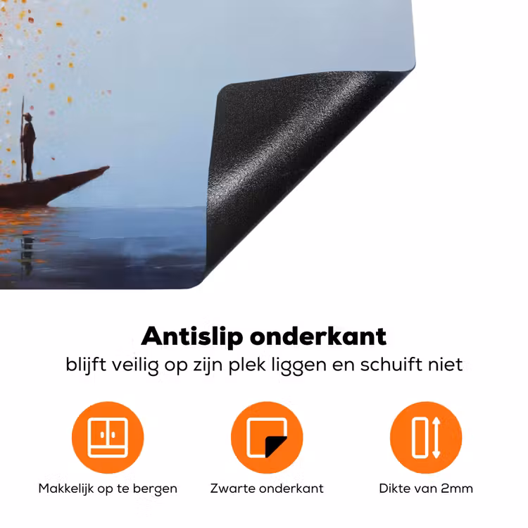 Wolk - Confetti - Boot - Wateroppervlakte Inductie beschermer vinyl 3mm klein -zzzzzzz-td-onderkant