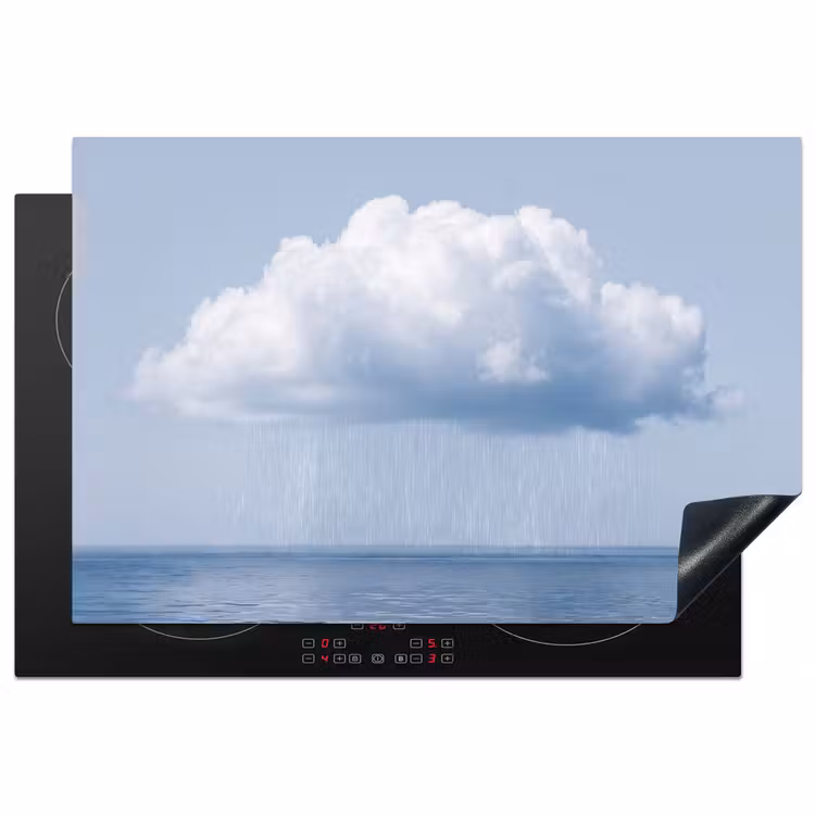 Inductiebeschermer - Wolk - Regen - Natuur - Wolk - Regen - Natuur Inductie beschermer vinyl 3mm klein