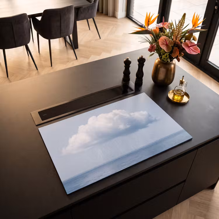 Inductiebeschermer - Wolk - Regen - Natuur - Wolk - Regen - Natuur Inductie beschermer vinyl 3mm klein