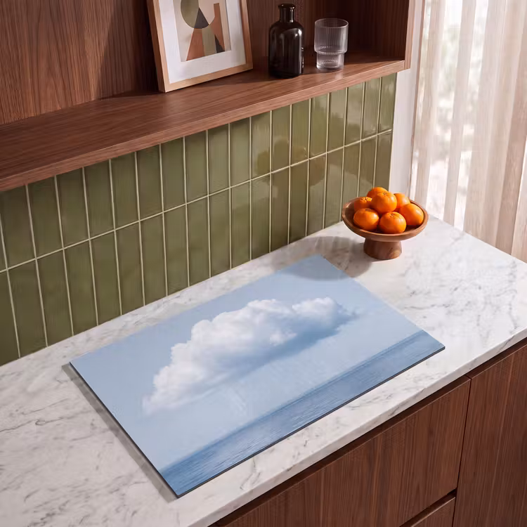 Inductiebeschermer - Wolk - Regen - Natuur - Wolk - Regen - Natuur Inductie beschermer vinyl 3mm klein