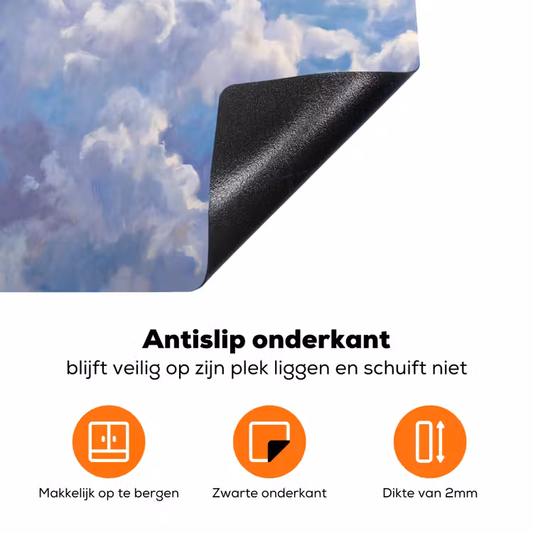 Wolken - Lucht - Natuur - Abstract - Blauw Inductie beschermer vinyl 3mm klein -zzzzzzz-td-onderkant