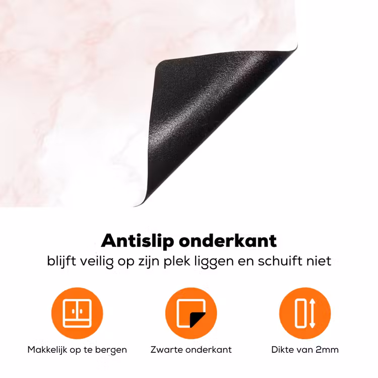 Wolkenstructuur - Roze - Marmer Inductie beschermer vinyl 3mm klein 276 -zzzzzzz-td-onderkant