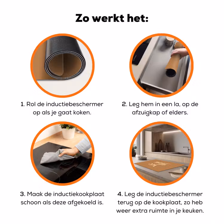 Yee haw - Bruin - Minimalistisch Inductie beschermer vinyl 3mm klein -zzzzzzz-td-werking