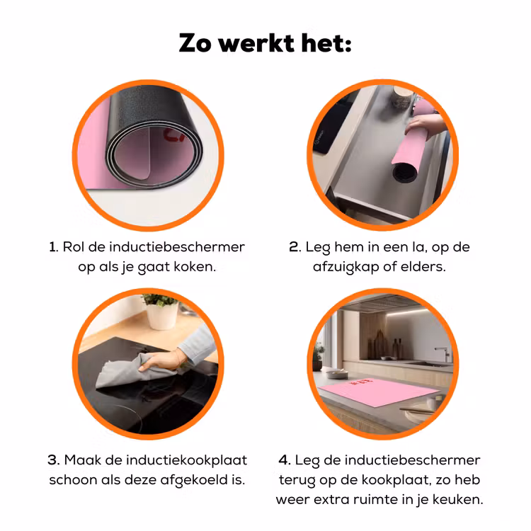 Yes you can do it - Rood - Roze Inductie beschermer vinyl 3mm klein -zzzzzzz-td-werking
