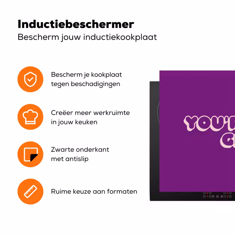 You're doing great - Paars - Bubble letters Inductie beschermer vinyl 3mm klein -zzzzzzz-td-ups