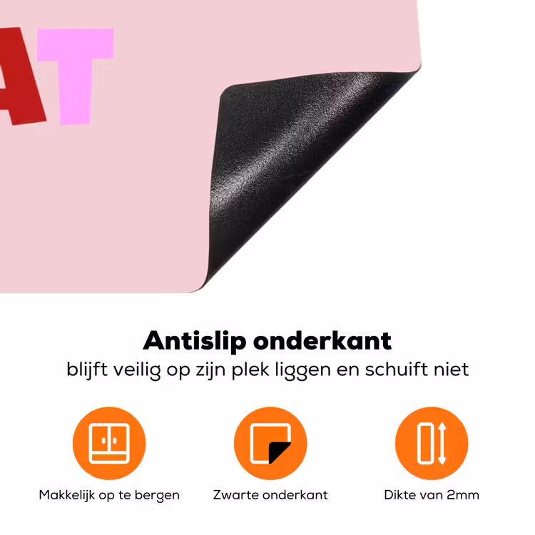 You're doing great - Roze - Kleurrijk Inductie beschermer vinyl 3mm klein -zzzzzzz-td-onderkant