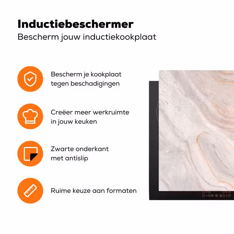 Zachte Marmeren Golven Inductie beschermer vinyl 3mm klein -zzzzzzz-td-ups