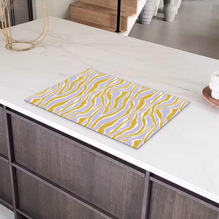 Zebra - Modern - Meerkleurig Inductie beschermer vinyl 3mm klein 276 -sfeer8