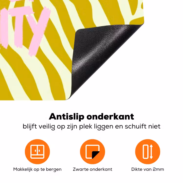 Zebraprint - Priority - Roze Inductie beschermer vinyl 3mm klein -zzzzzzz-td-onderkant