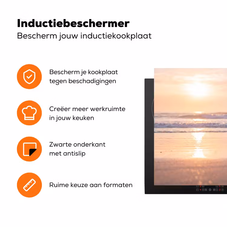 Zee - Vogels - Strand Inductie beschermer vinyl 3mm klein -zzzzzzz-td-ups