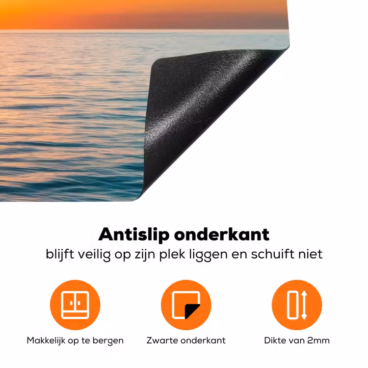 Zee - Zeilboot - Zonsondergang Inductie beschermer vinyl 3mm klein -zzzzzzz-td-onderkant