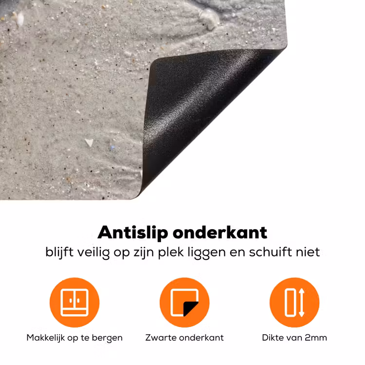 Zeester - Strand - Zee Inductie beschermer vinyl 3mm klein -zzzzzzz-td-onderkant