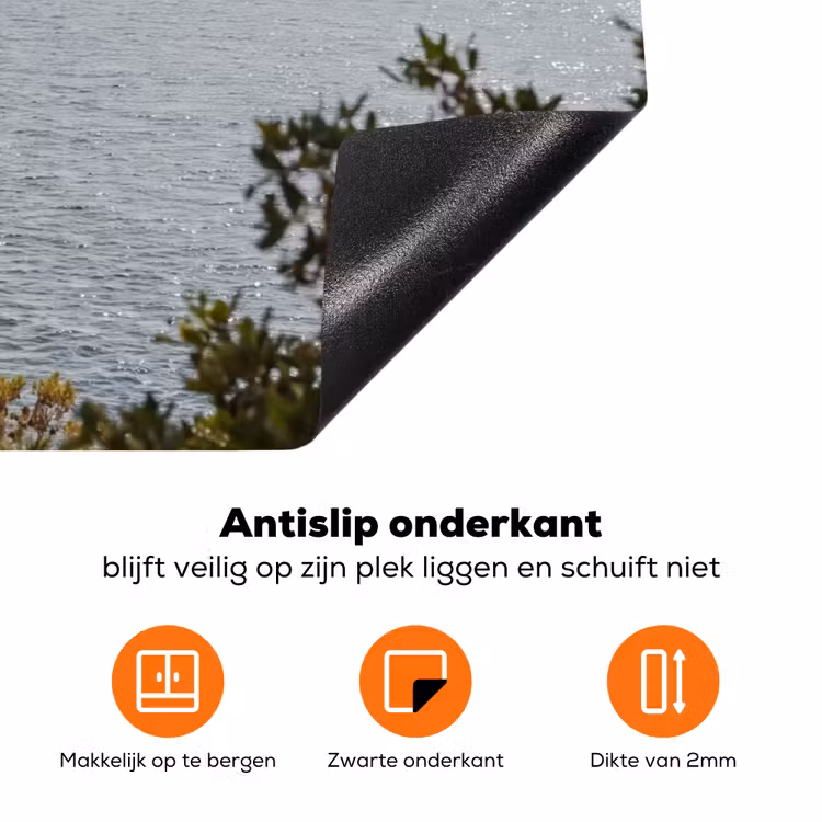 Inductiebeschermer - Zeilboot - bomen - water - Zeilboot - bomen - water Inductie beschermer vinyl 3mm klein