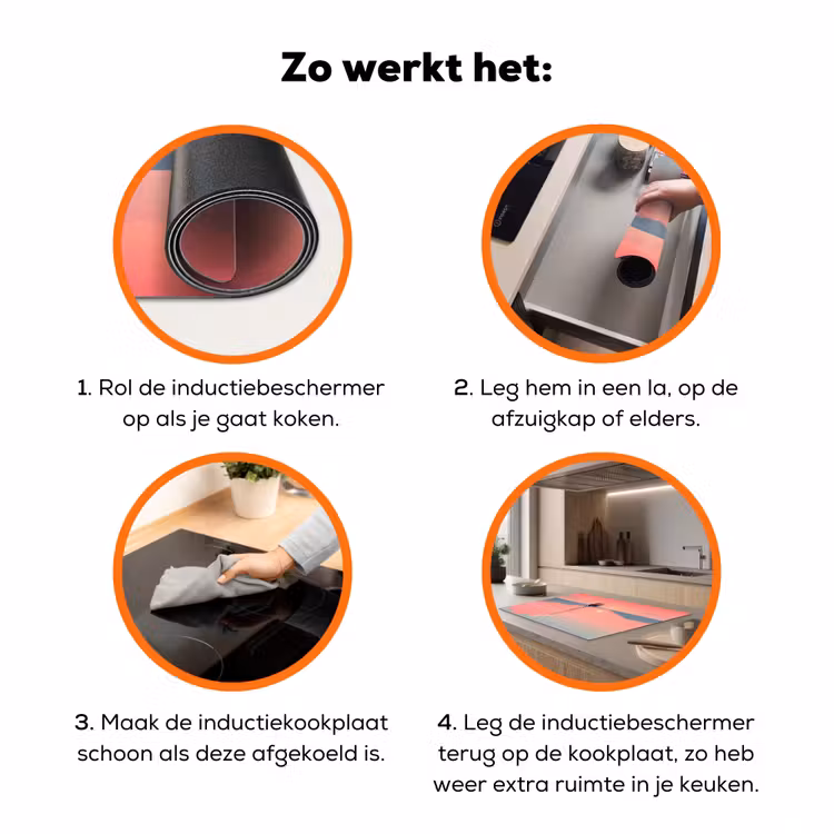 Zeilboot - Roze zee - Zonsondergang - Bergen Inductie beschermer vinyl 3mm klein -zzzzzzz-td-werking