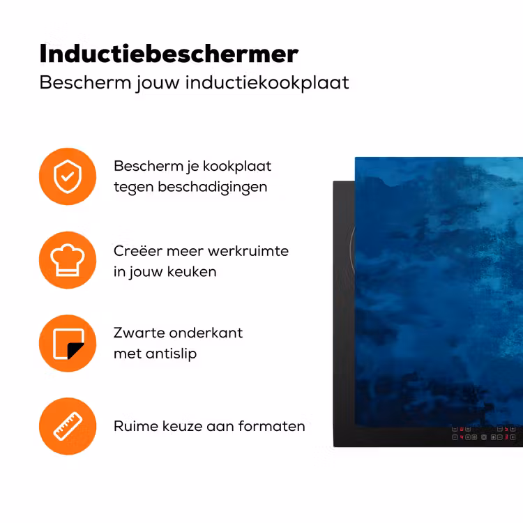 Zeilboot - Water - Abstract - Schaduw Inductie beschermer vinyl 3mm klein -zzzzzzz-td-ups