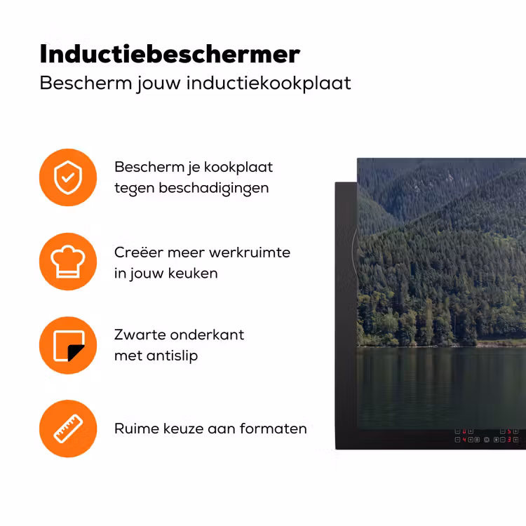 Zeilboot - Water - Bergen - Natuur - Groen Inductie beschermer vinyl 3mm klein -zzzzzzz-td-ups