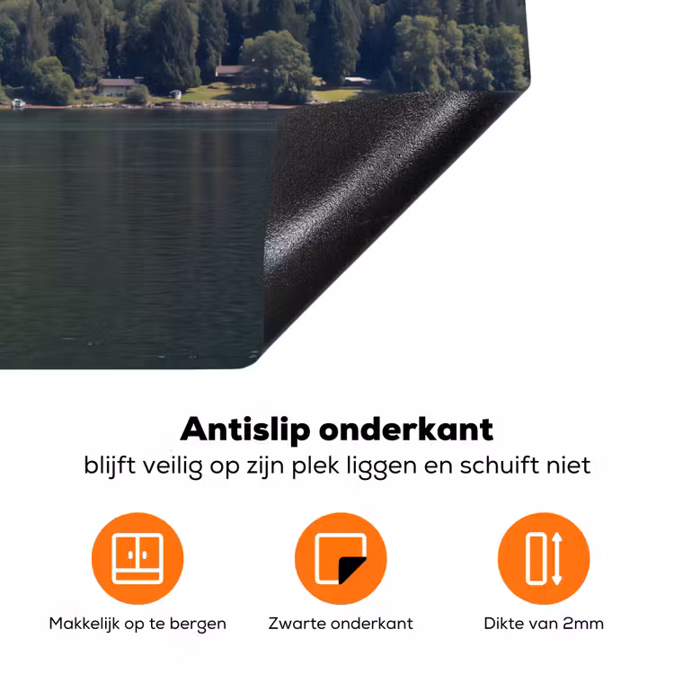 Zeilboot - Water - Bergen - Natuur - Groen Inductie beschermer vinyl 3mm klein -zzzzzzz-td-onderkant