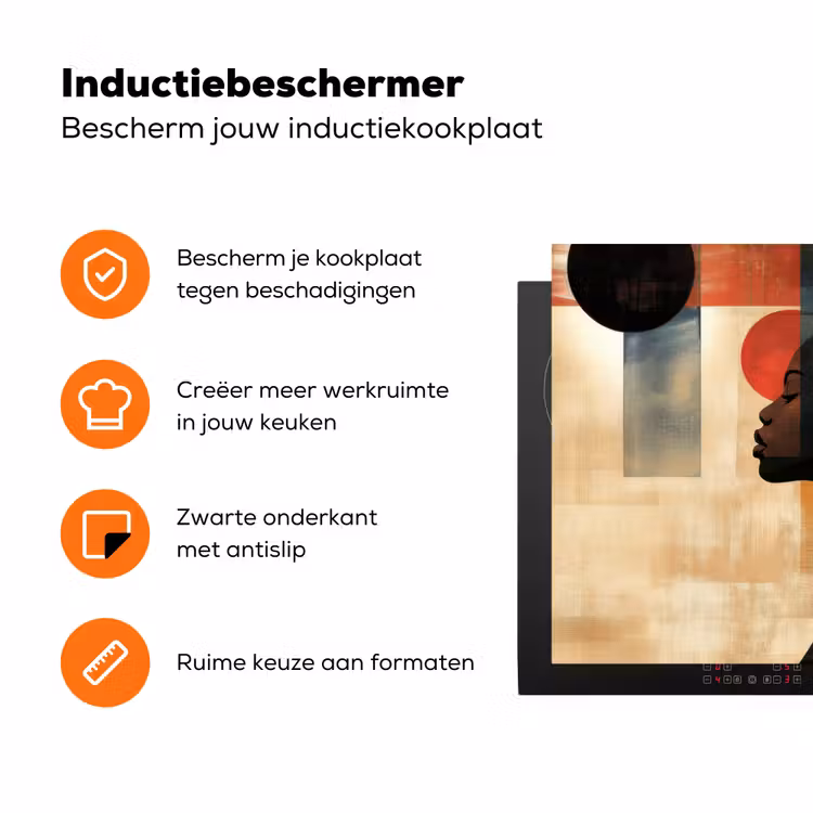 Zijaanzicht - Vrouw - Vormen Inductie beschermer vinyl 3mm klein -zzzzzzz-td-ups