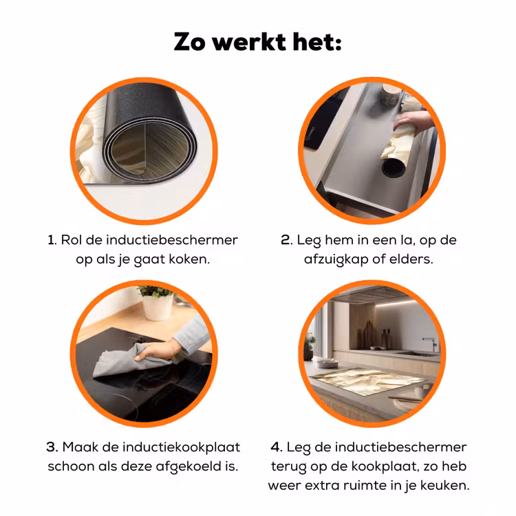 Zijden Bladgolven Inductie beschermer vinyl 3mm klein -zzzzzzz-td-werking