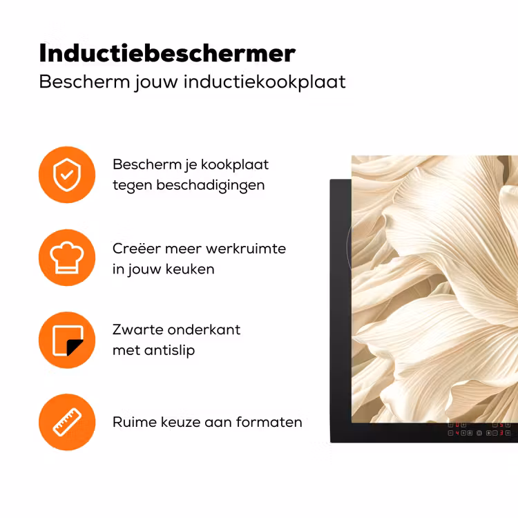 Zijden Bladgolven Inductie beschermer vinyl 3mm klein -zzzzzzz-td-ups