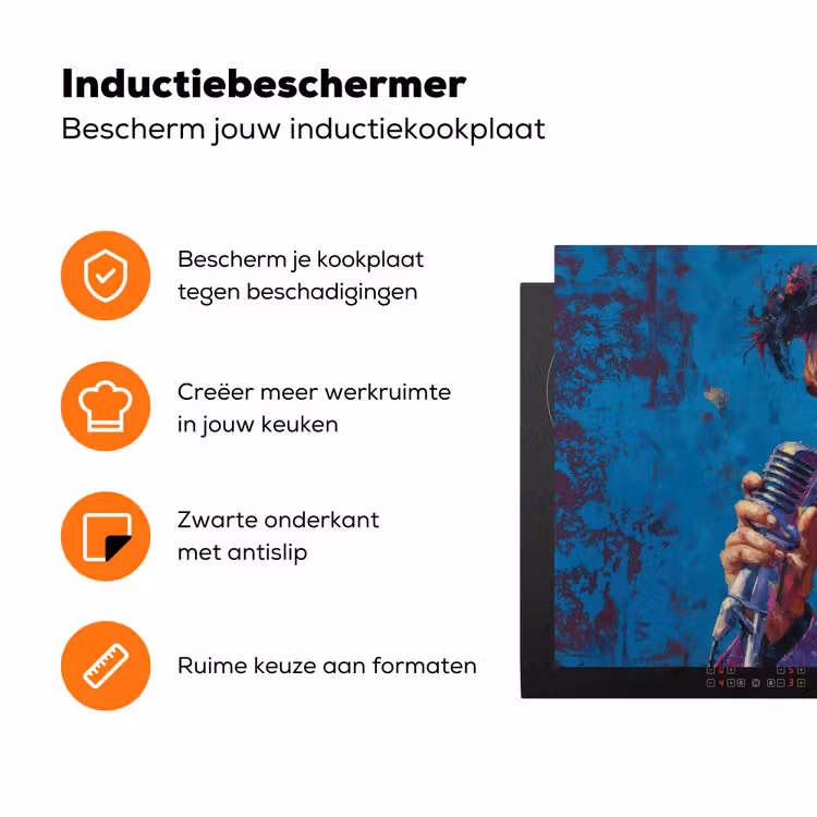 Zingende man - Glitterjas - Microfoon Inductie beschermer vinyl 3mm klein -zzzzzzz-td-ups