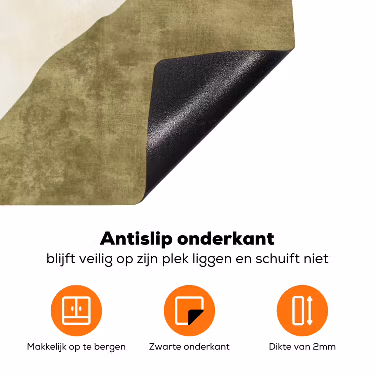 Zon - Abstract - Takken - Oranje Inductie beschermer vinyl 3mm klein -zzzzzzz-td-onderkant