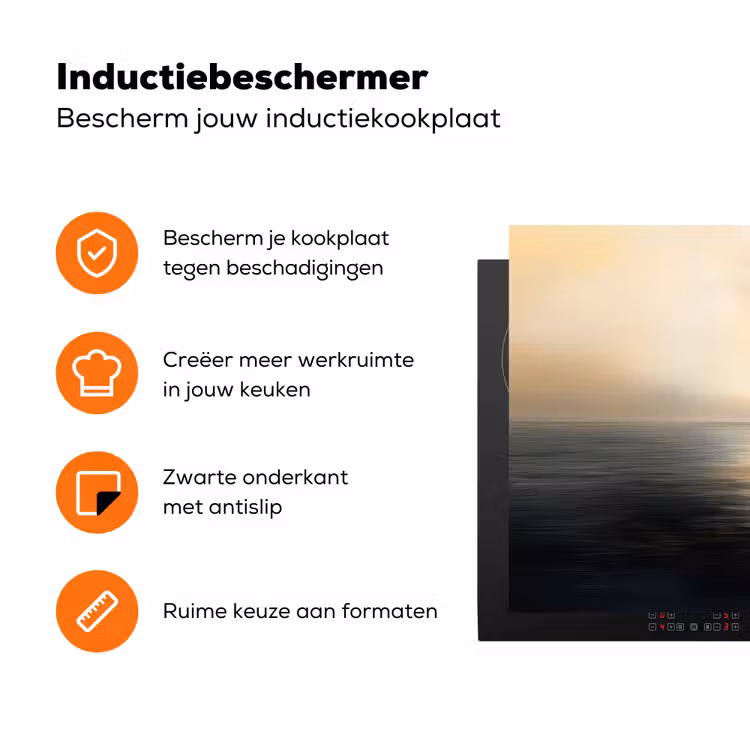 Zon - Horizon - Zee Inductie beschermer vinyl 3mm klein -zzzzzzz-td-ups