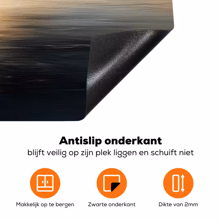 Zon - Horizon - Zee Inductie beschermer vinyl 3mm klein -zzzzzzz-td-onderkant