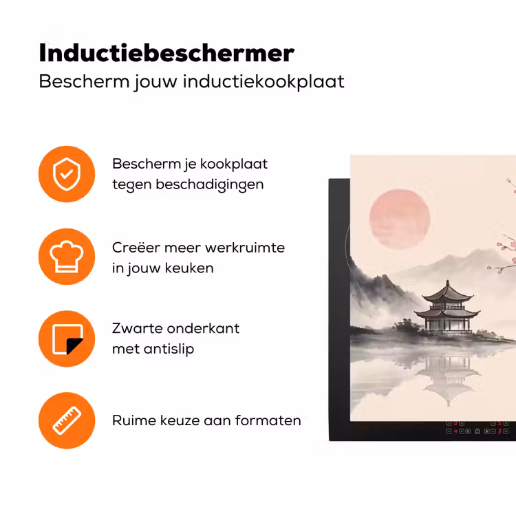 Zon - Japans - Traditioneel Inductie beschermer vinyl 3mm klein -zzzzzzz-td-ups