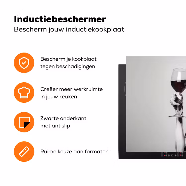 Zonnebril - Dalmatiër - Wijnglas - Tong Inductie beschermer vinyl 3mm klein -zzzzzzz-td-ups