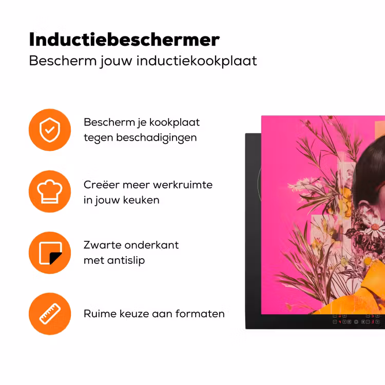 Zonnebril - Oranje - Vrouw - Planten Inductie beschermer vinyl 3mm klein -zzzzzzz-td-ups