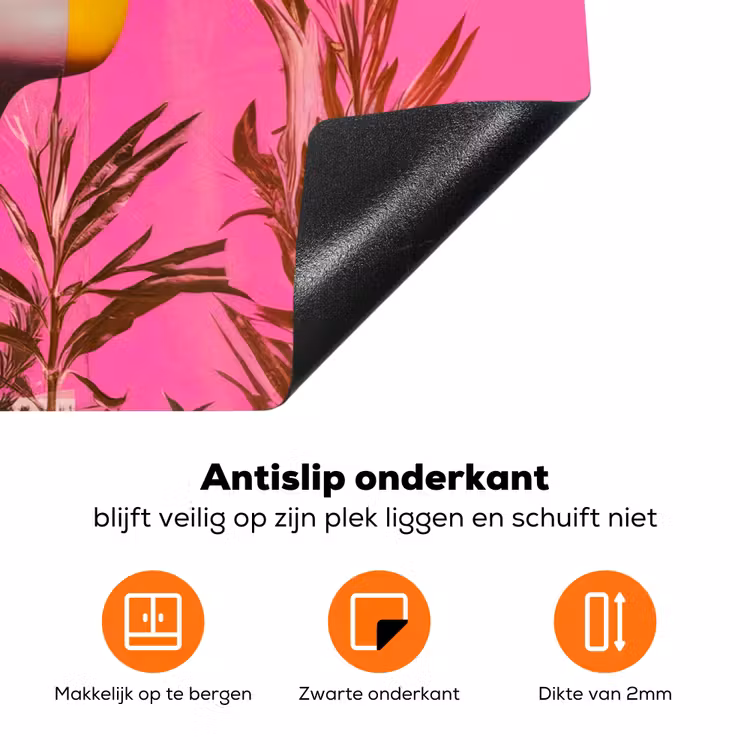 Zonnebril - Oranje - Vrouw - Planten Inductie beschermer vinyl 3mm klein -zzzzzzz-td-onderkant