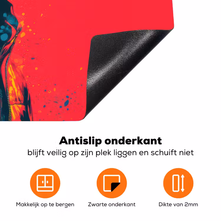 Zonnebril - Schedel - Jas - Rood Inductie beschermer vinyl 3mm klein -zzzzzzz-td-onderkant