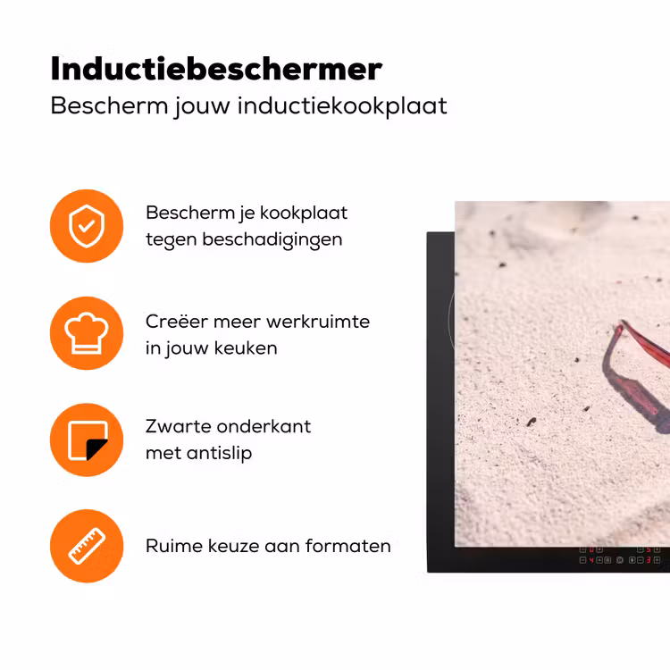 Zonnebril - Strand - Vakantie - Rood Inductie beschermer vinyl 3mm klein -zzzzzzz-td-ups